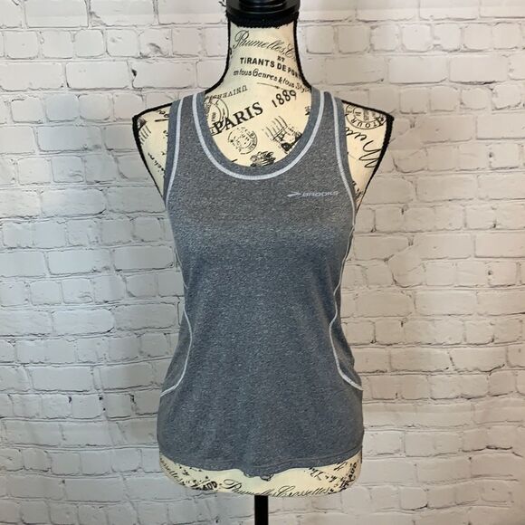 Brooks / Racer Back Tank Top / gray / size XS - Picture 3 of 7